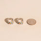 Global Goals Checkered Super Chunky Huggie Hoop Earrings