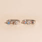 USA Oblong 3D Huggie Hoop Earrings