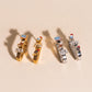 USA Oblong 3D Huggie Hoop Earrings