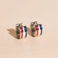 Liberty Stripes Super Chunky Huggie Hoop Earrings