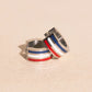 Liberty Stripes Super Chunky Huggie Hoop Earrings