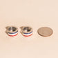 Liberty Stripes Super Chunky Huggie Hoop Earrings
