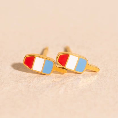 Firecracker Popsicle Stud Earrings