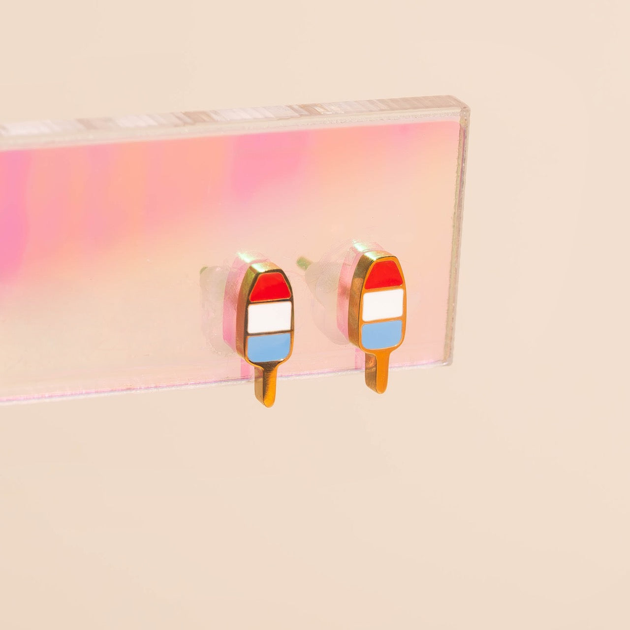 Firecracker Popsicle Stud Earrings