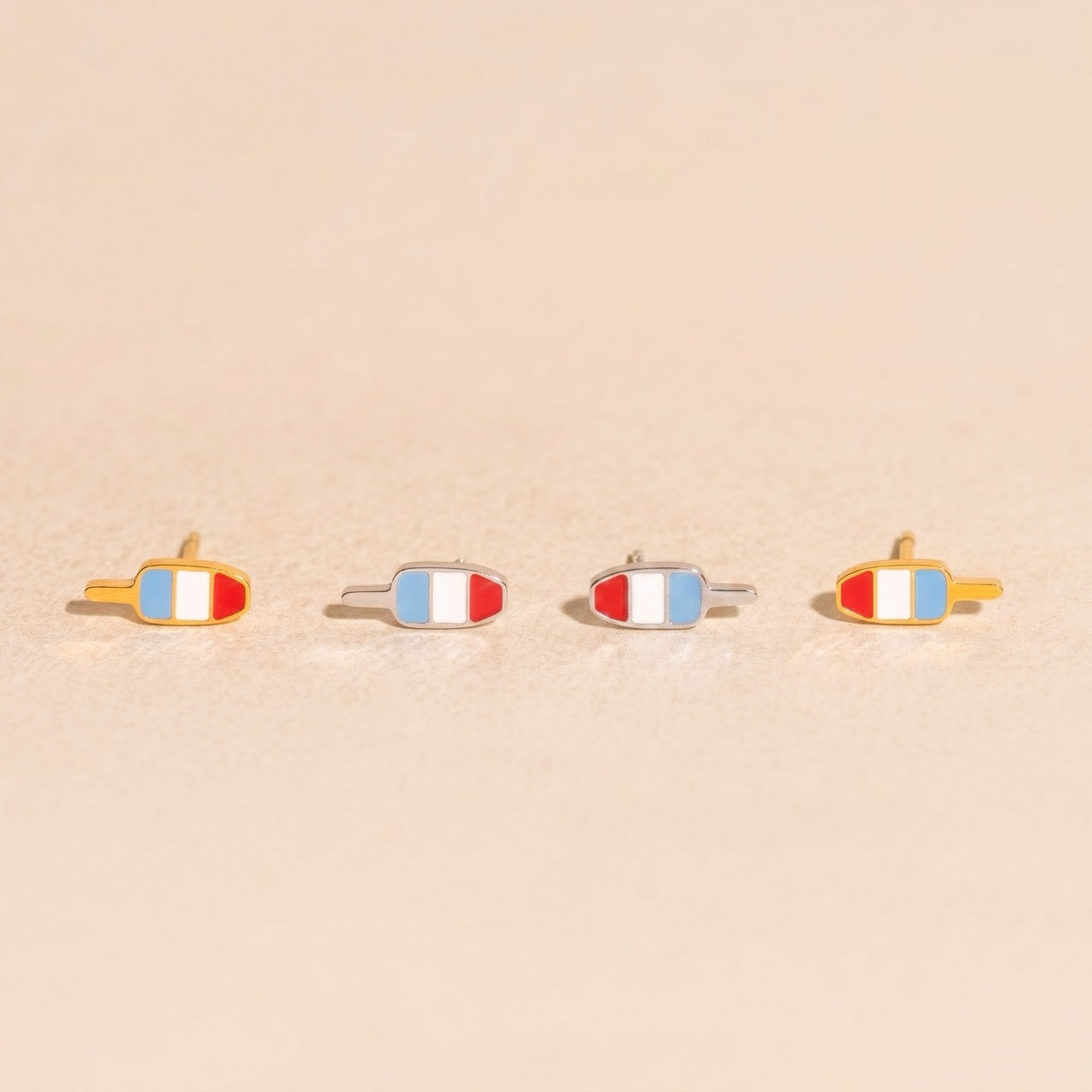 Firecracker Popsicle Stud Earrings