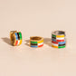 Global Goals Striped Super Chunky Huggie Hoop Earrings