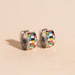 Global Goals Checkered Super Chunky Huggie Hoop Earrings