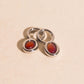Stone Chunky Huggie Hoop Charms
