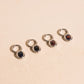 Stone Chunky Huggie Hoop Charms