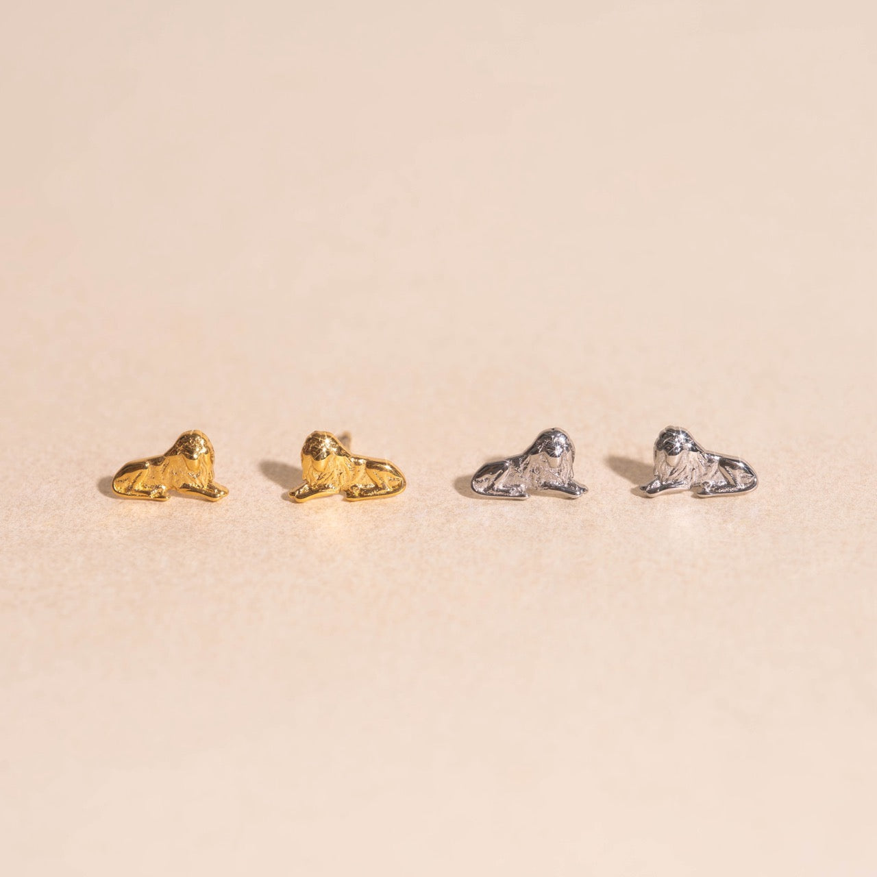 Lion Mini Stud Earrings