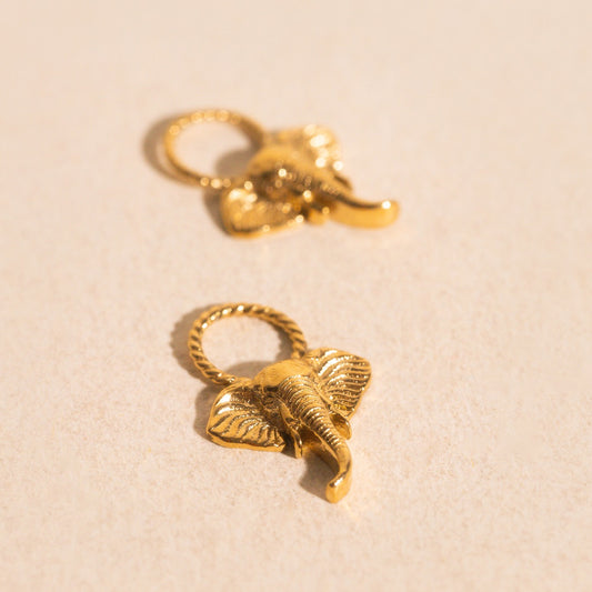 Elephant Huggie Hoop Charms