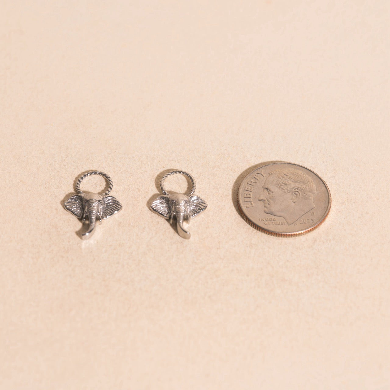 Elephant Huggie Hoop Charms