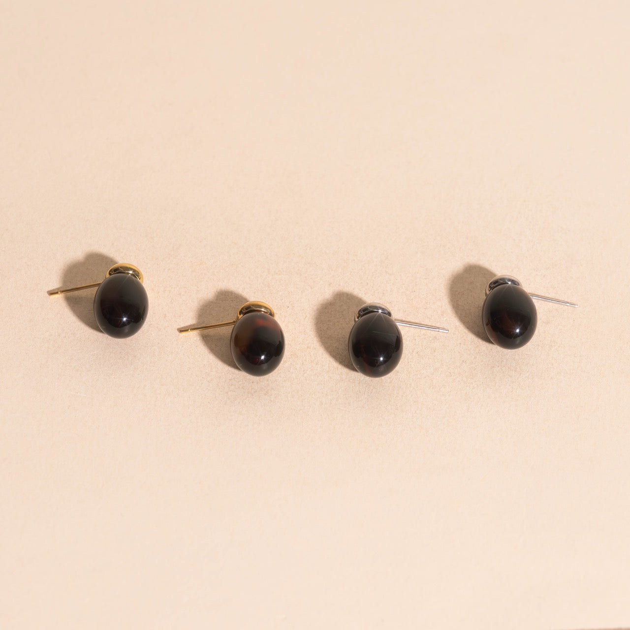 Tortoise Shell Drop Stud Earrings