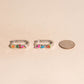 Summer Vibes Oblong 3D Huggie Hoop Earrings