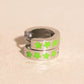 Neon Star Chunky Huggie Hoop Earrings