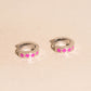 Neon Star Chunky Huggie Hoop Earrings