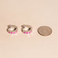 Neon Star Chunky Huggie Hoop Earrings