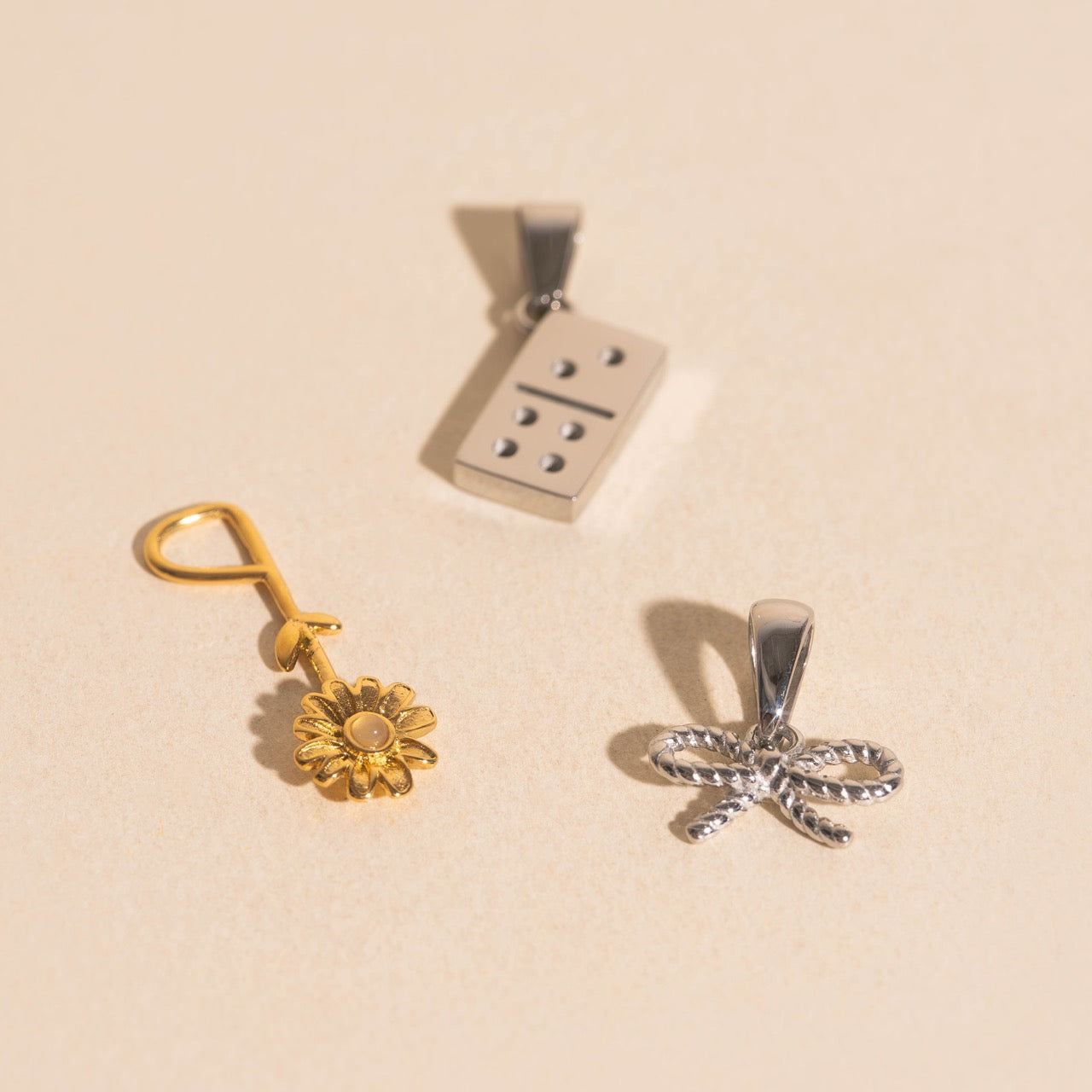 Dainty Daisy Mixed Metal Necklace Stack Pack (3 items)