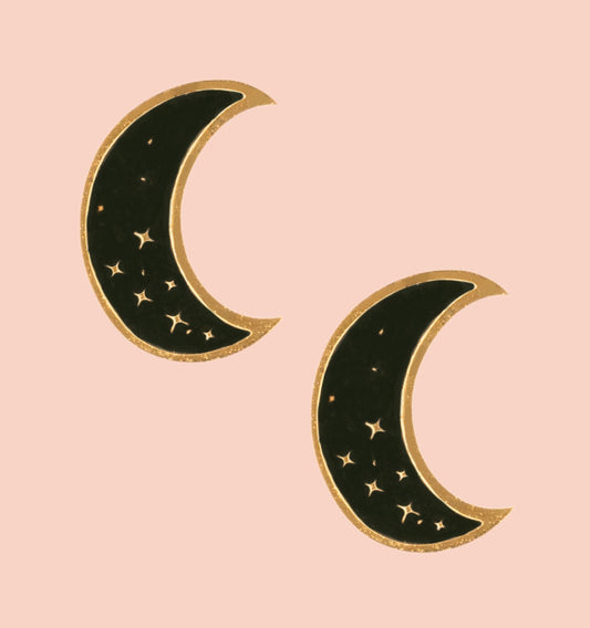 Black Moon Earrings