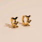 Black Bat 3D Huggie Hoop Earrings