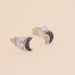 Black Moon Stud Earrings