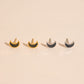 Black Moon Stud Earrings