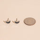 Black Moon Stud Earrings