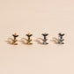 Black Bat 3D Huggie Hoop Earrings