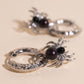Spider Pearls Huggie Hoop Charms