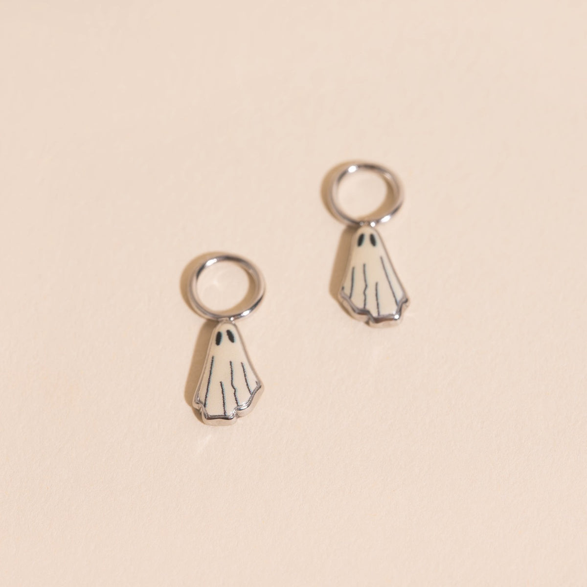 Ghost Huggie Hoop Charms