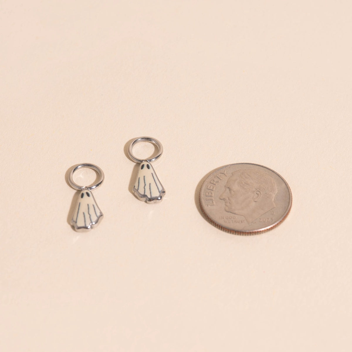 Ghost Huggie Hoop Charms
