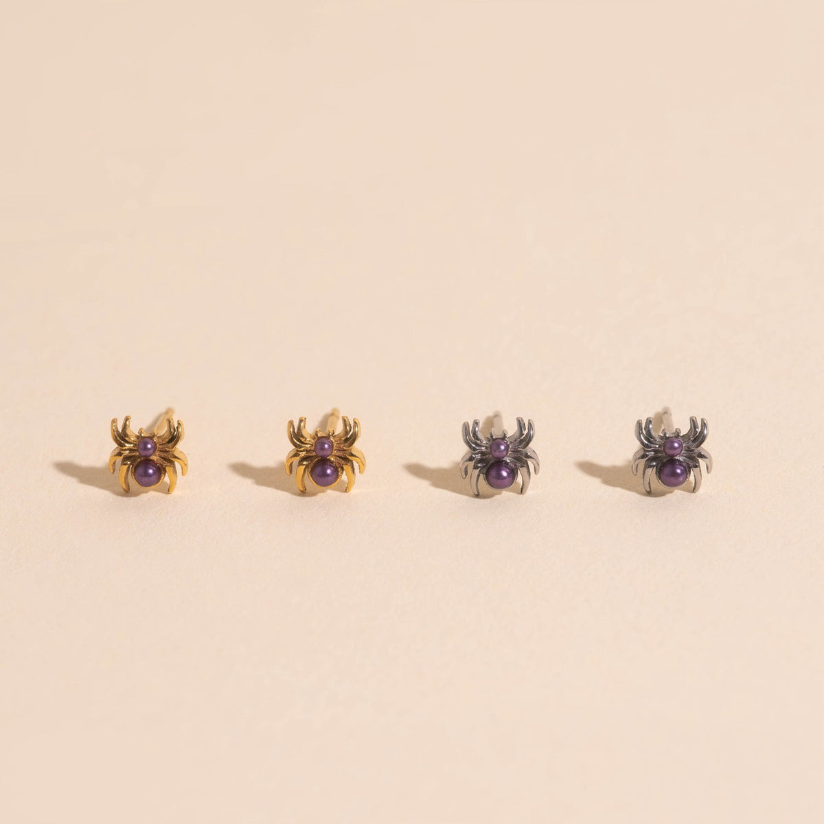 Spider Pearls Tiny Stud Earrings
