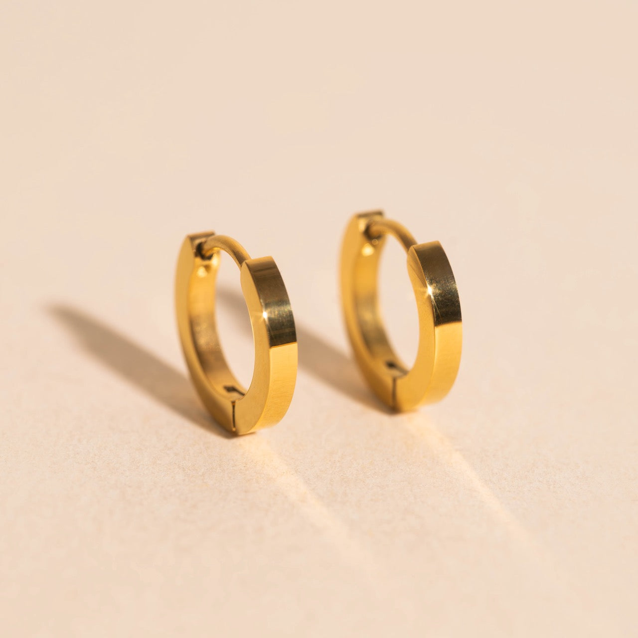 Smooth Huggie Hoop Earrings