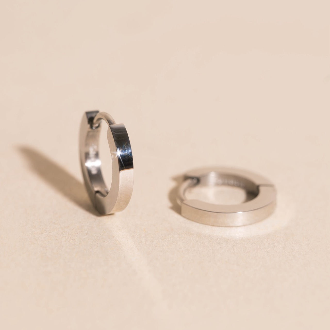 Smooth Huggie Hoop Earrings