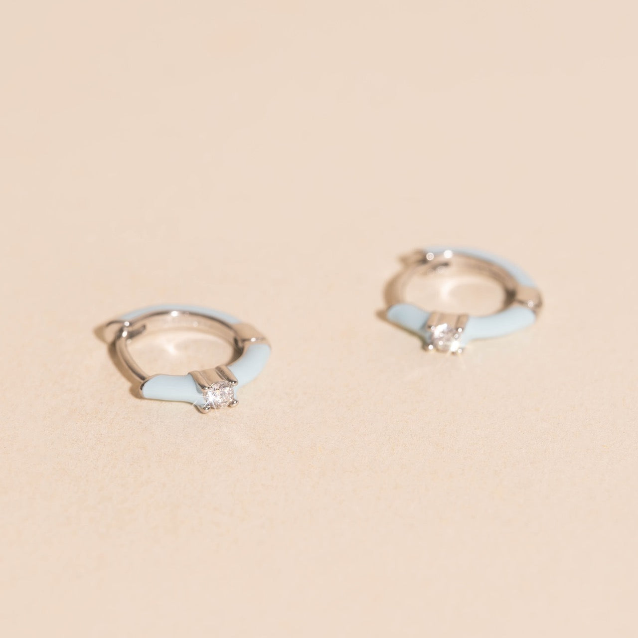 Color Pop Crystal Huggie Hoop Earrings
