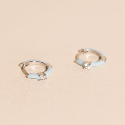 Color Pop Crystal Huggie Hoop Earrings