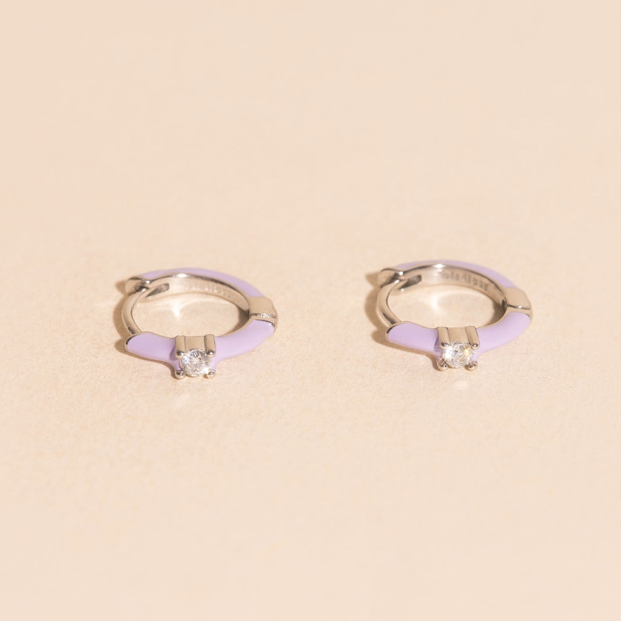 Color Pop Crystal Huggie Hoop Earrings