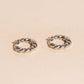 Rope Chunky Rounded Huggie Hoop Earrings