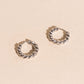 Rope Chunky Rounded Huggie Hoop Earrings