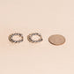 Rope Chunky Rounded Huggie Hoop Earrings