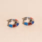 Color Block Chunky Rounded Huggie Hoop Earrings