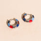 Color Block Chunky Rounded Huggie Hoop Earrings