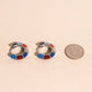 Color Block Chunky Rounded Huggie Hoop Earrings