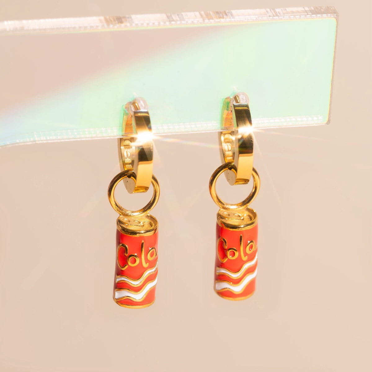 Cola Can Huggie Hoop Charms