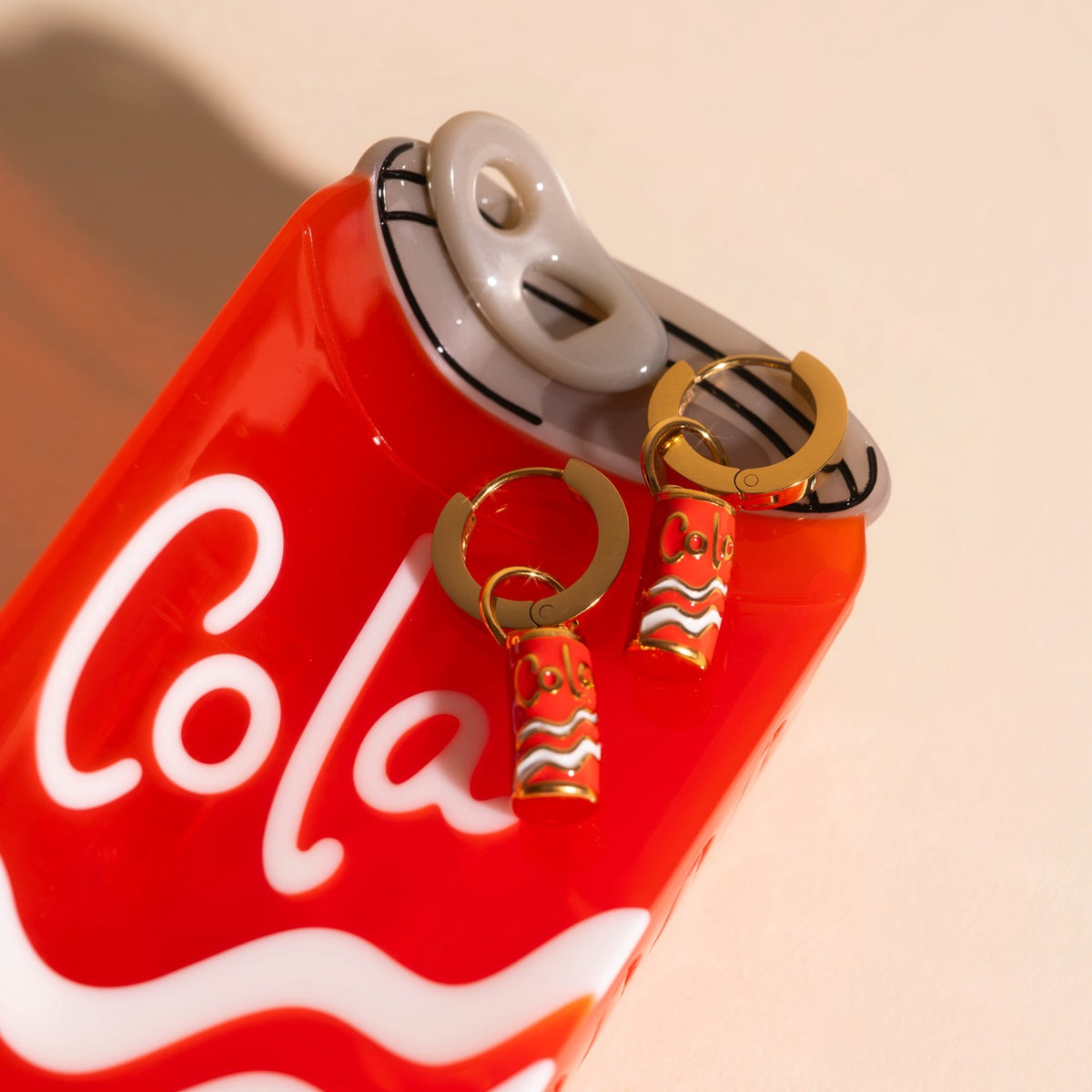 Cola Can Huggie Hoop Charms