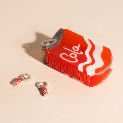 Pack: Cola Can Charms, Huggies, & Claw Clip