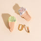 Ice Cream Cones 3D Huggie Hoop Earrings