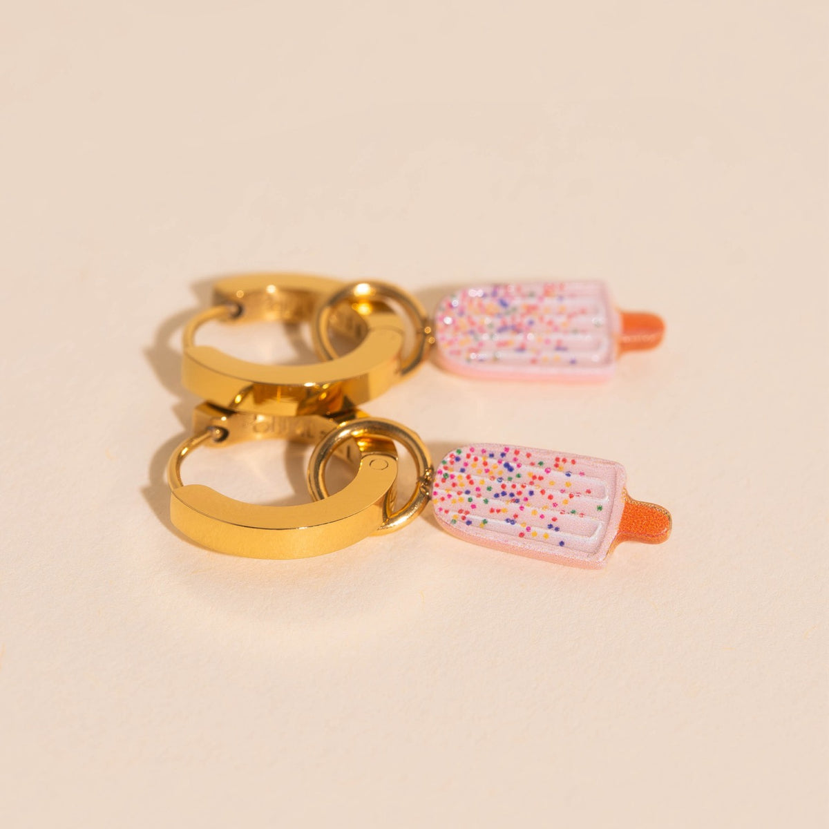 Pack: Sprinkle Popsicle Charms, Huggies, and Claw Clip