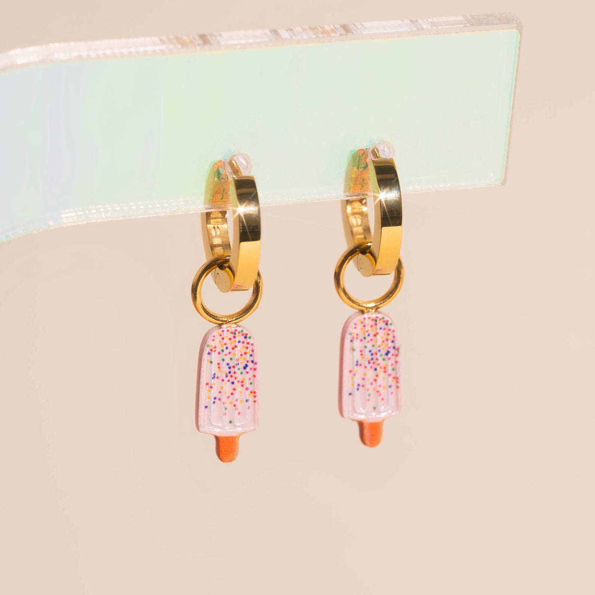Pack: Sprinkle Popsicle Charms, Huggies, and Claw Clip