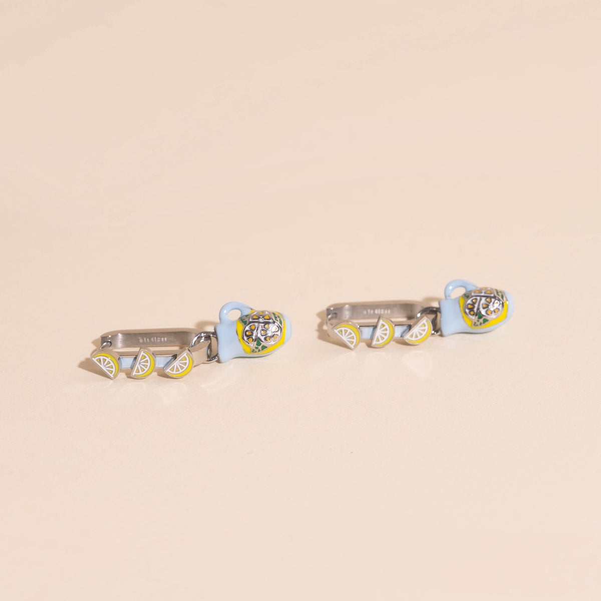 Lemon Slice 3D Huggie Hoop Earrings